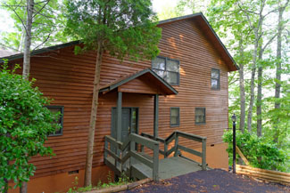 Pigeon Forge Two Bedroom Cabin Rental with a Great Smoky Mountain View